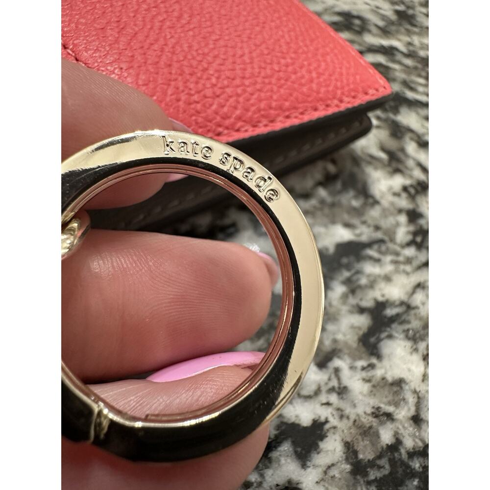 KATE SPADE MARGAUX Small Key Ring Wallet Refined Grain Peach Leather MSRP$98 - Picture 4 of 8